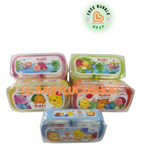 KIDDY Tempat BEDAK Bayi Isi 2 Puff Wadah Tabur Bayi