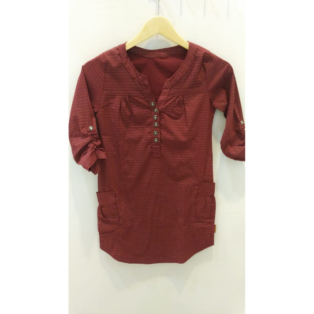 Kemeja/Tunik Merah Maroon