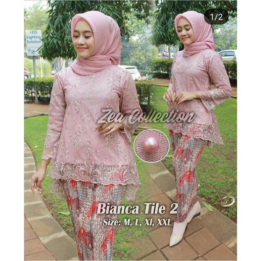 stelan kebaya tille bianca model terbaru new