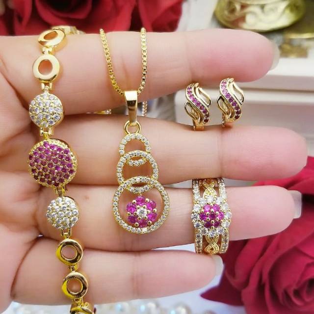 Xuping set perhiasan lapis emas 24k 2609d