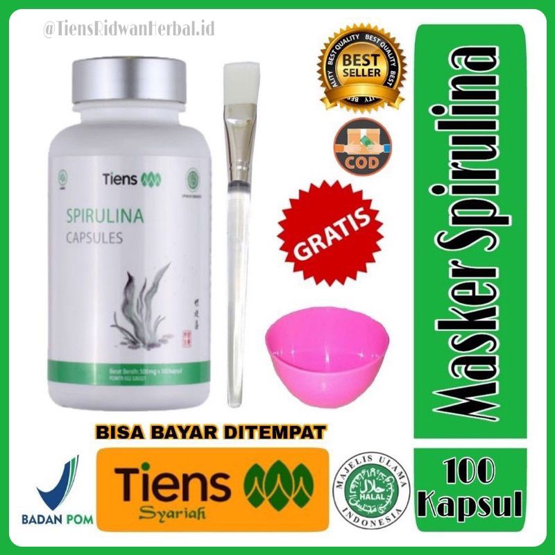 Masker Spirulina Tiens Ori Indonesia -  Spirulina Asli Herbal