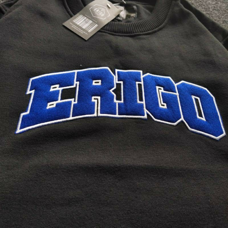 CrewNeck Erigo Bordir Aplikasi Pria Wanita Sweater Erigo Bordir