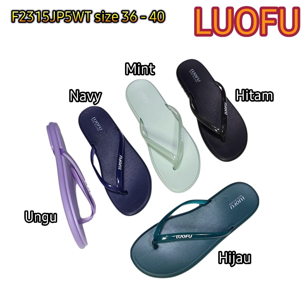 jelly sandal jepit wanita luofu sendal cewek karet import F2315JP5WT