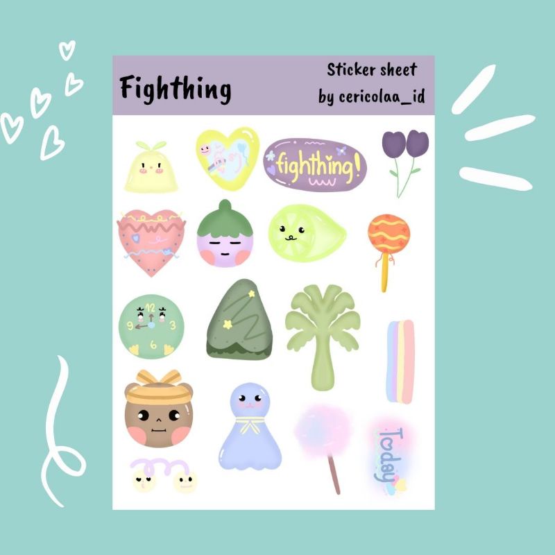 

Sticker Sheet Fighting (Kiss cut)