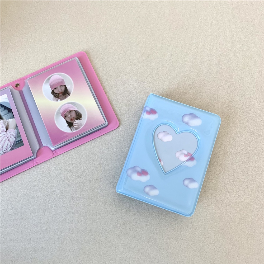 Ins Album Foto 40 Slot 3 Inci Bahan PVC Warna Pinkbiru