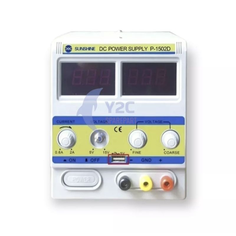 POWER SUPPLY SUNSHINE P-1502D DIGITAL 2A / ALAT SERVIS SERVICE HP LENGKAP