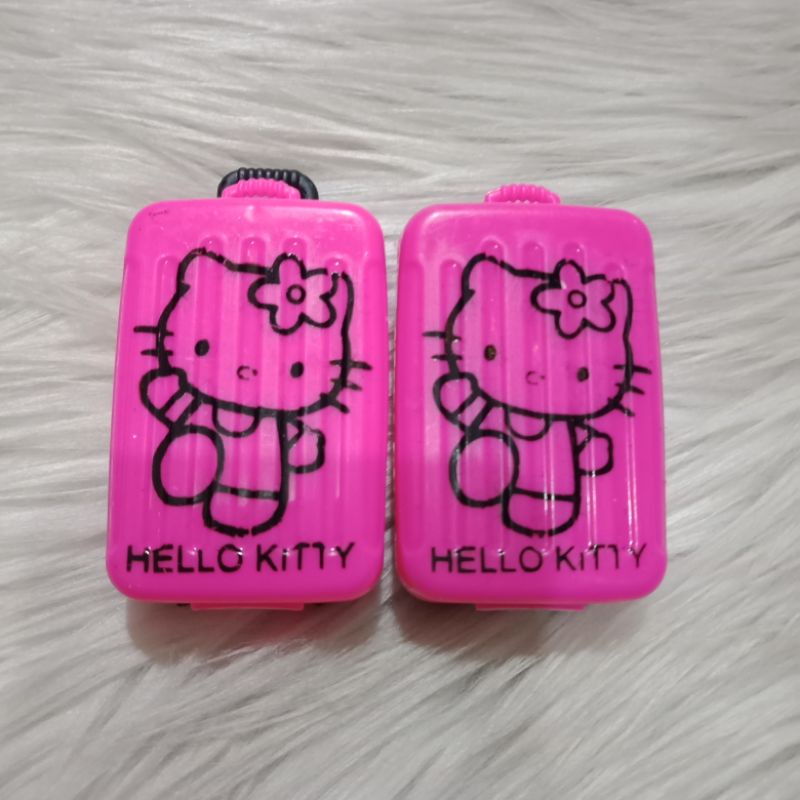 wadah peniti koper karakter hello kitty pink