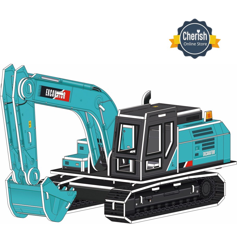 3D Puzzle Toy| Puzzle 3 Dimensi Excavator | Creative Toy