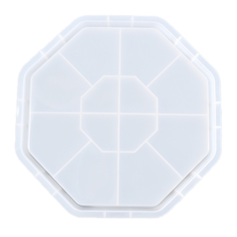 SIY  Octagon Storage Tray Epoxy Resin Mold Dish Plate Casting Silicone Mould DIY Crafts Home Decorations Making Tools