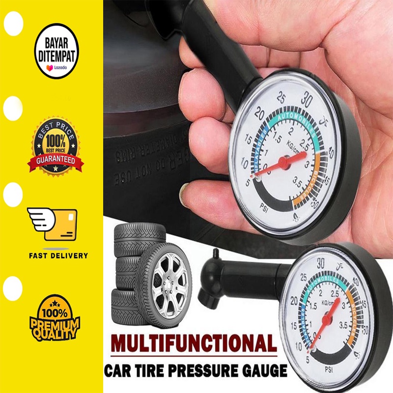 [BISA COD] Alat Pengukur Tekanan Angin Ban Mobil Motor Sepeda Uiversal Akurat Motor Tire Pressure Gauge