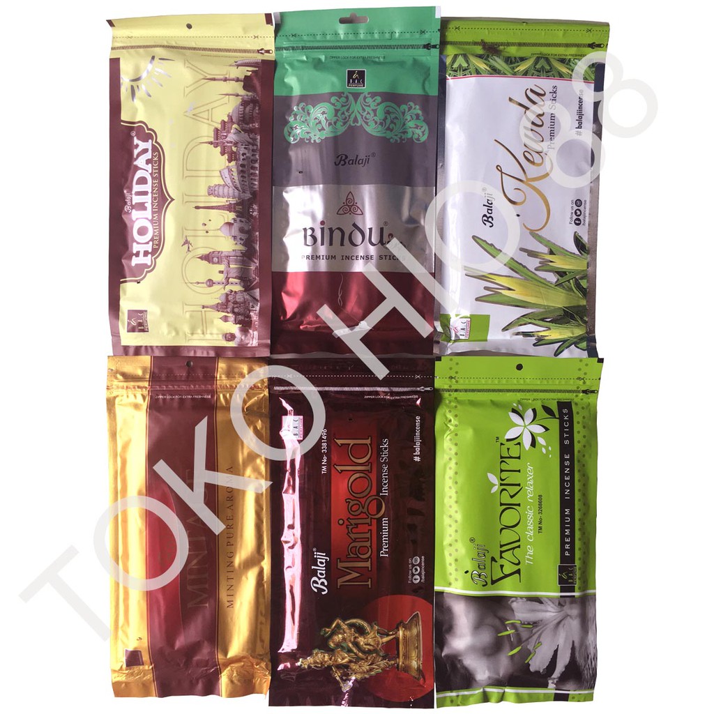 Hio Dupa buhur Hitam Wangi Aromaterapi Merk Balaji Premium Incense Sticks India Import Bagus Harum