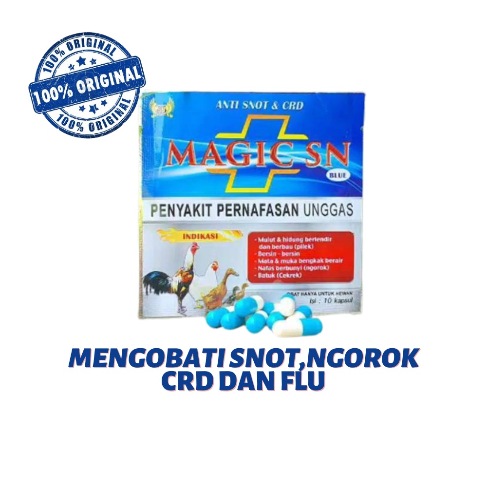 MAGIC SN BLUE obat pernafasan ayam- snot