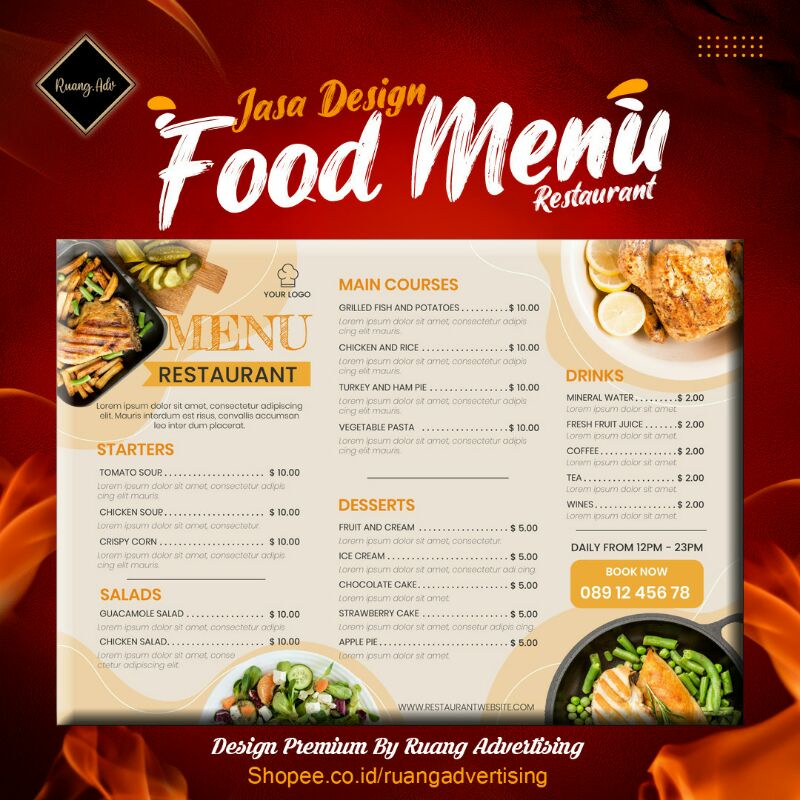 Jasa Design Menu Makanan & Minuman