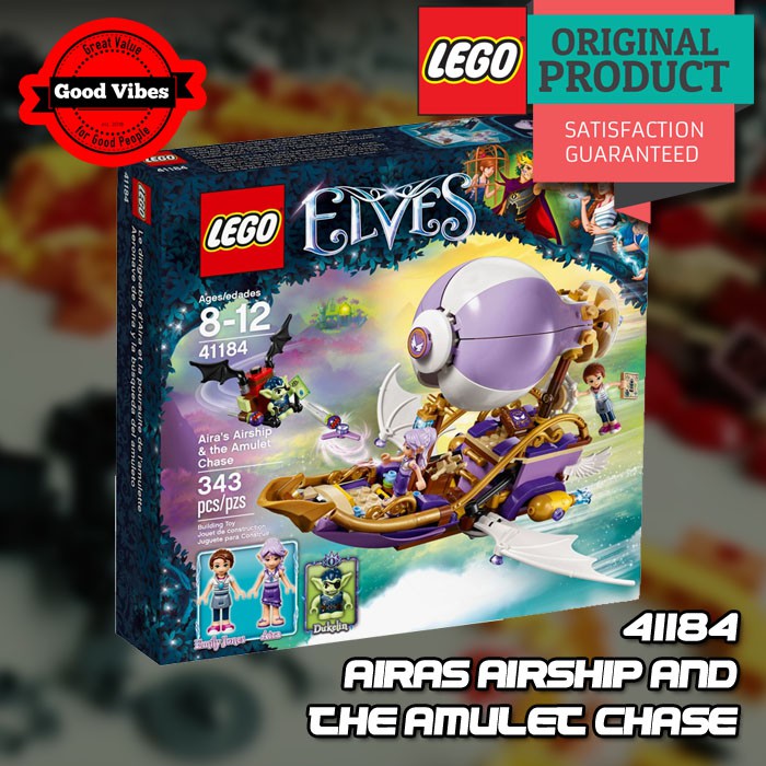LEGO Original ELVES 41184 Airas Airship And the Amulet Chase - Mainan Anak Perempuan Lego Edukasi