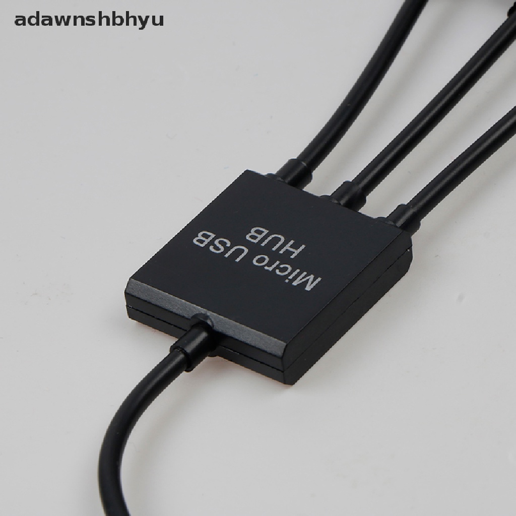 Adawnshbhyu 3in1 Micro USB Power Supply Charging Host Kabel Hub OTG Distributor Adaptor