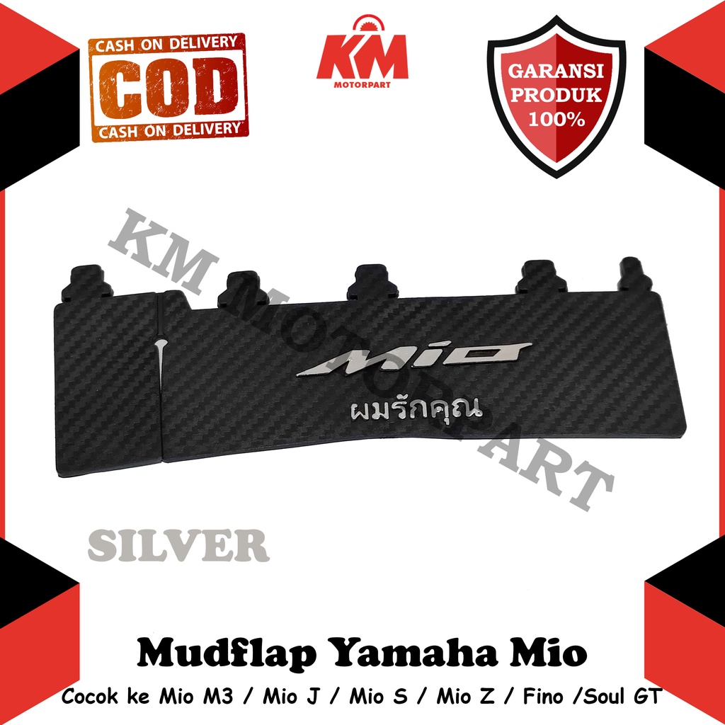 Mudflap Mud Flap Mio M3 Z  Soul GT Fino Penahan Lumpur Model Karbon Pelindung Motor Aksesoris Variasi