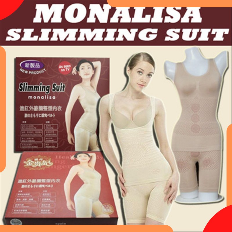 [COD] KORSET FULL BODY INFRA MERAH | BAJU PELANGSING MONALISA | Warna Cream & HItam