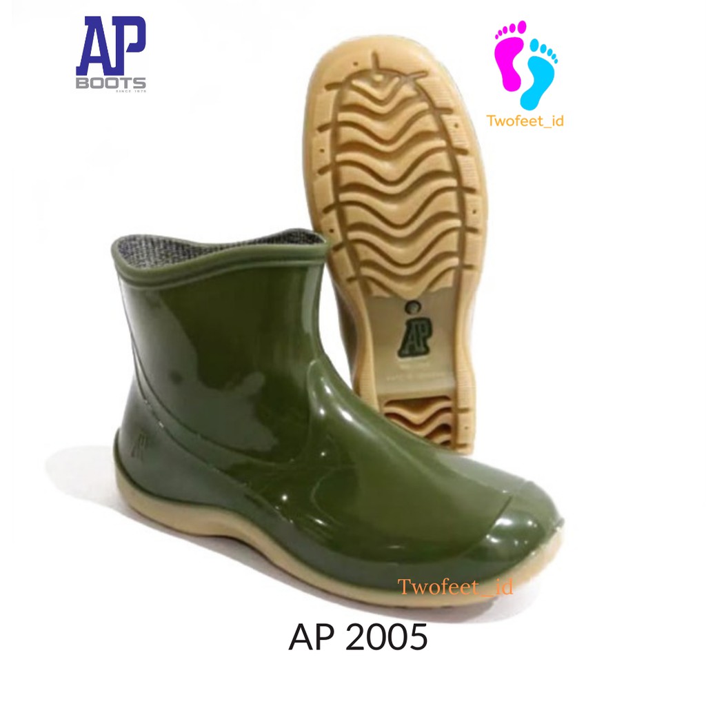 AP Boots Pendek Kecil 2005 Green Hijau Glossy Mengkilap