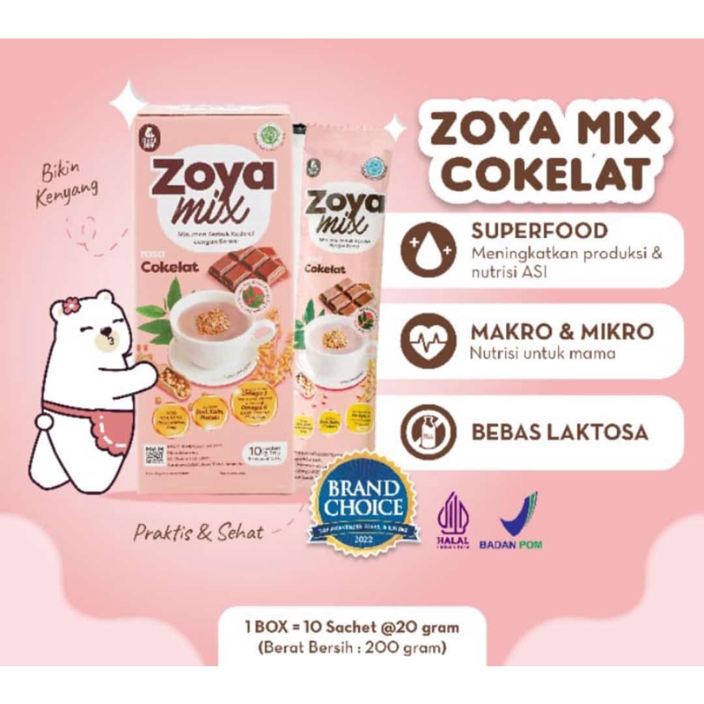 MAMA BEAR ZOYA MIX PISANG/MELON/COKLAT 10 X 20Gr