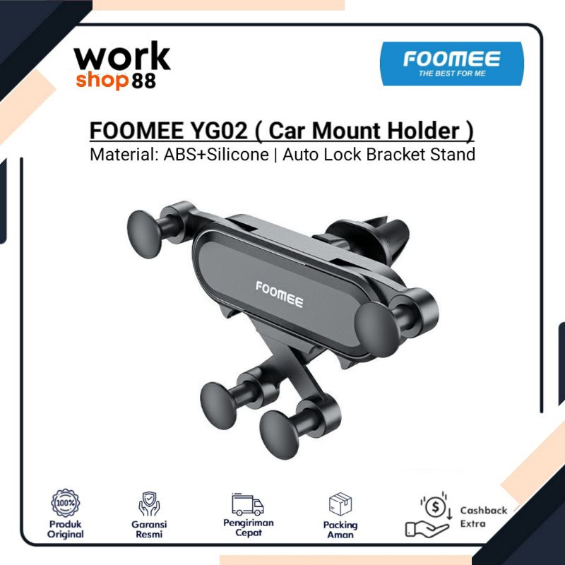 Baru FOOMEE YG02 Car Mount holder - Original Garansi Resmi - Mobil Phone Stand Anti Slip Jatuh Goyan