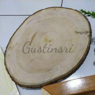 TERMURAH WOOD SLICE POTONGAN KAYU TALENAN DEKORASI  