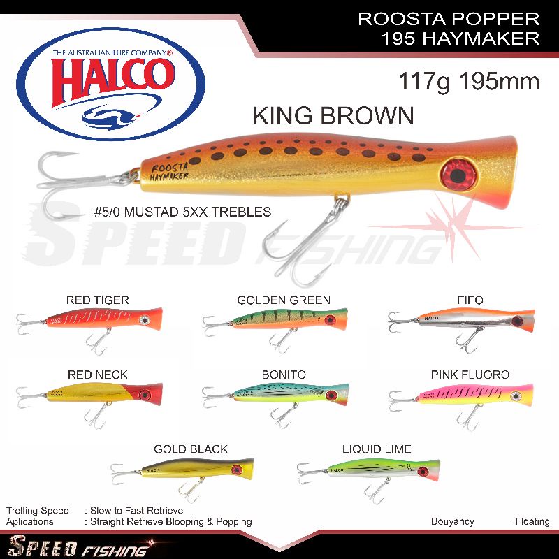 Halco Roosta 195 117gr Haymaker Lure Popper Rosta Popping