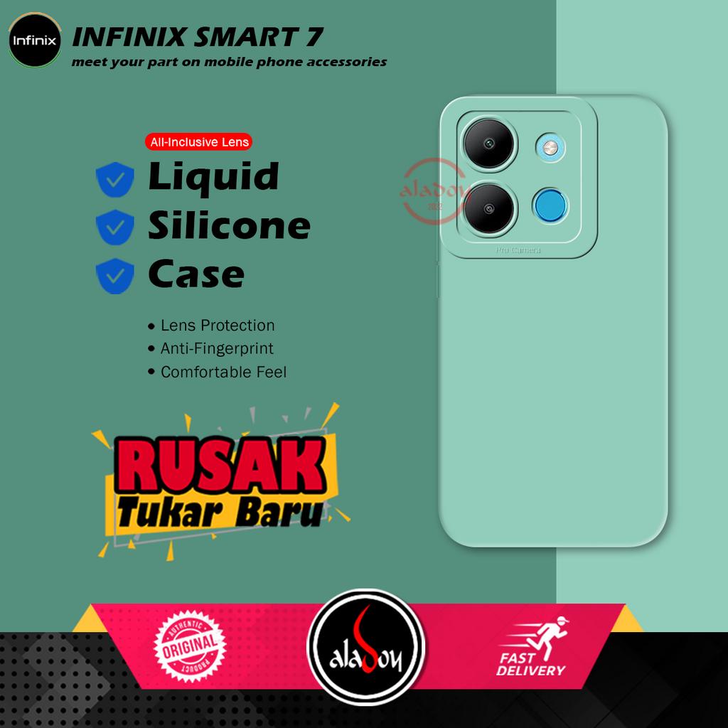 Case Infinix Smart 7 Soft Case Liquid Silicone Pro Camera Premium Casing