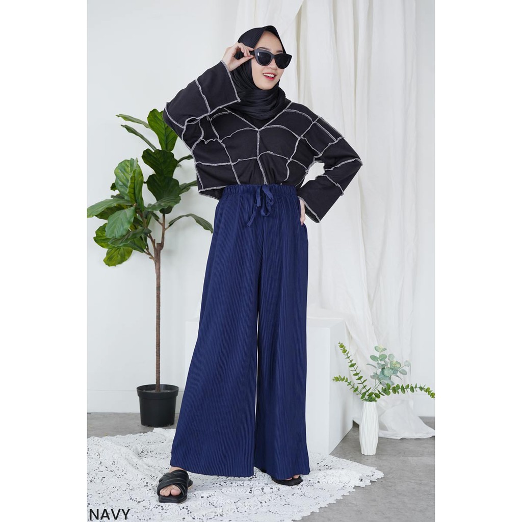 Celana Plisket Kulot Nadila / Celana Panjang Wanita Plisket / Celana Panjang Wanita Kulot / Plisket 