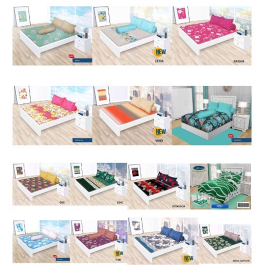 Sprei California Ukuran 160x200 No.2 - Motif Berilo Esme Leopard Green Shapire