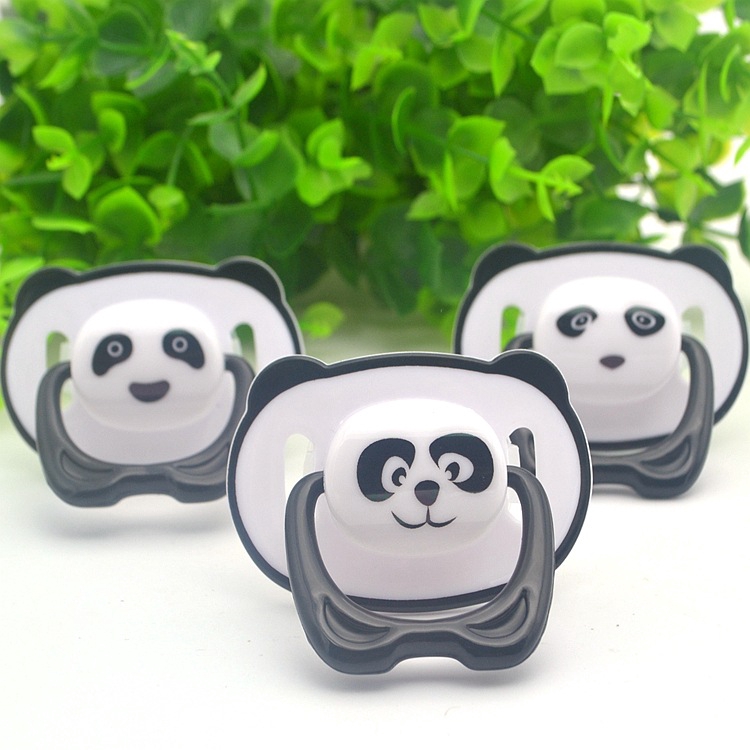 Dot Botol Susu Bayi Kepala Bulat Flat Motif Panda Lucu Dengan Ring Penarik