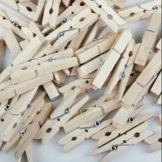  50pcs Wooden Clip Klip Jepitan Kayu Untuk Lampu  Tumblr  