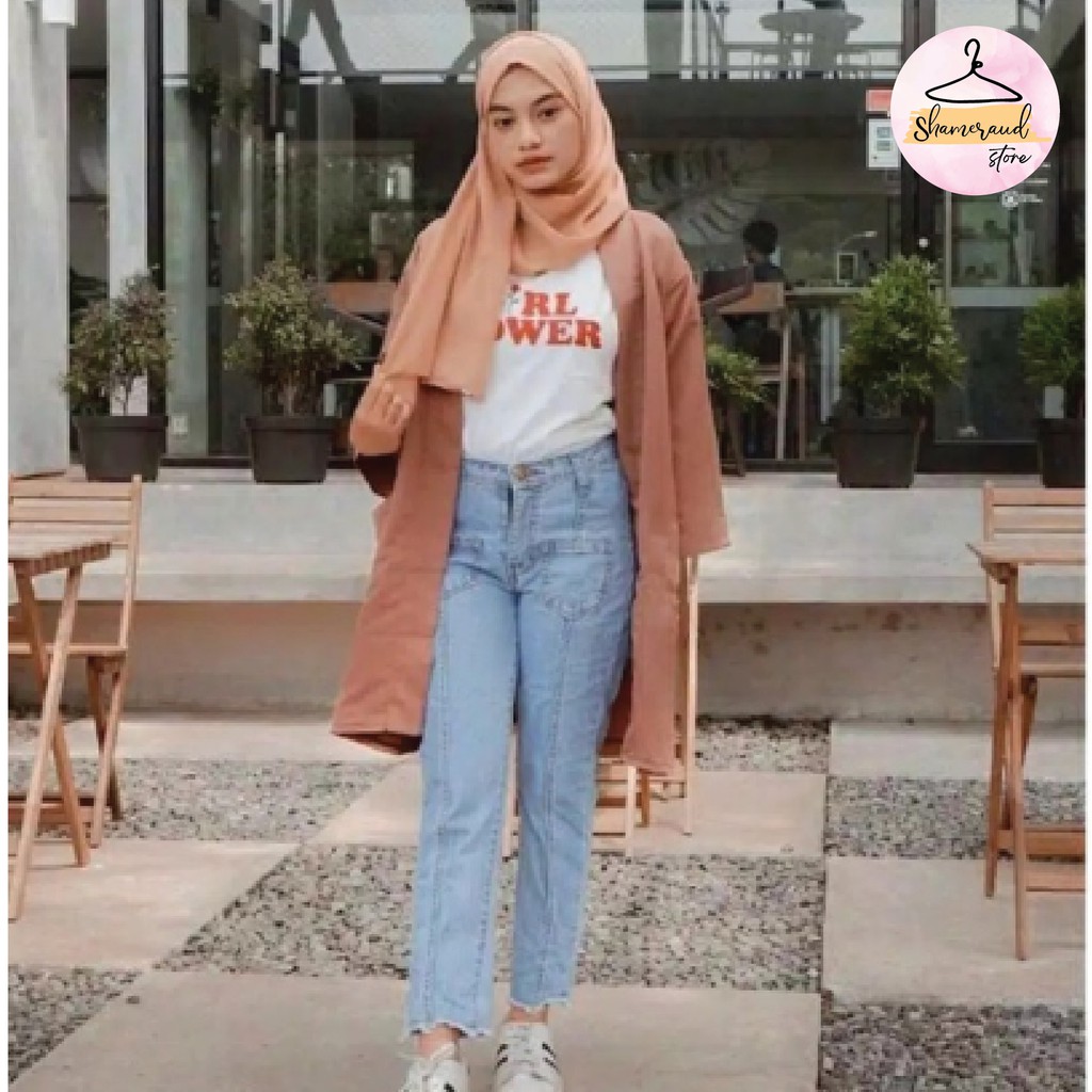 BAGGY LIA POCKET KANTUNG JEANS PREMIUMM