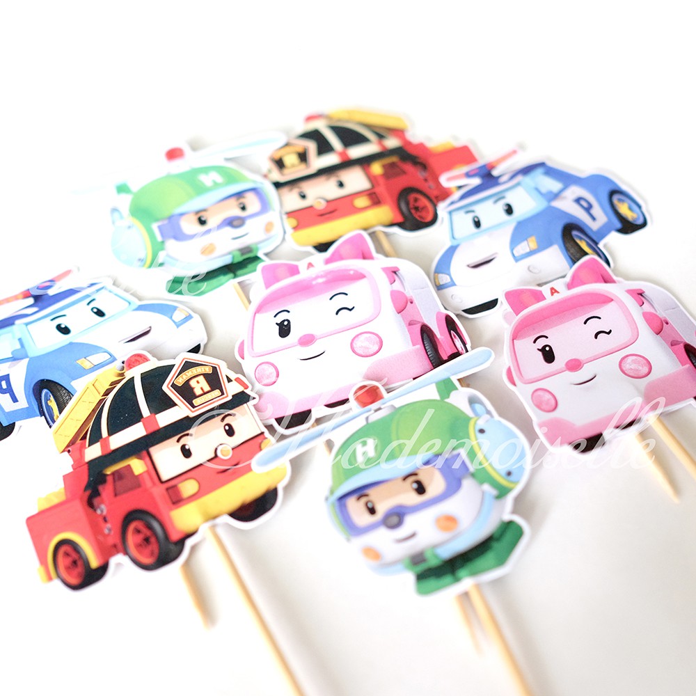 Cupcake Topper Robocar Poli