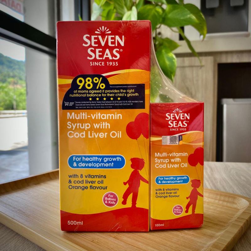 Jual Seven Seas Multivitamin Syrup With Cod Liver Oil 500+100ML ...