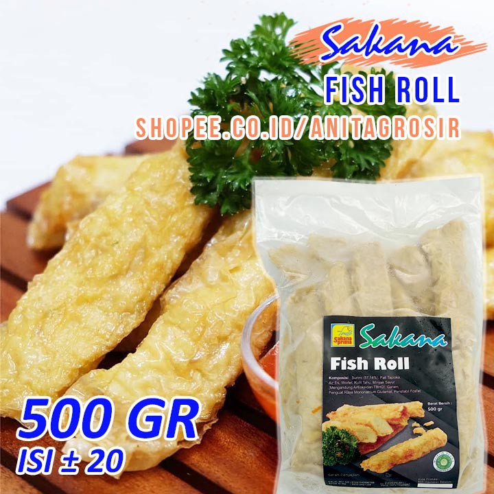 

SAKANA Fish Roll 500gr Seafood bahan Steamboat Tomyam Suki Ramen Catering Halal