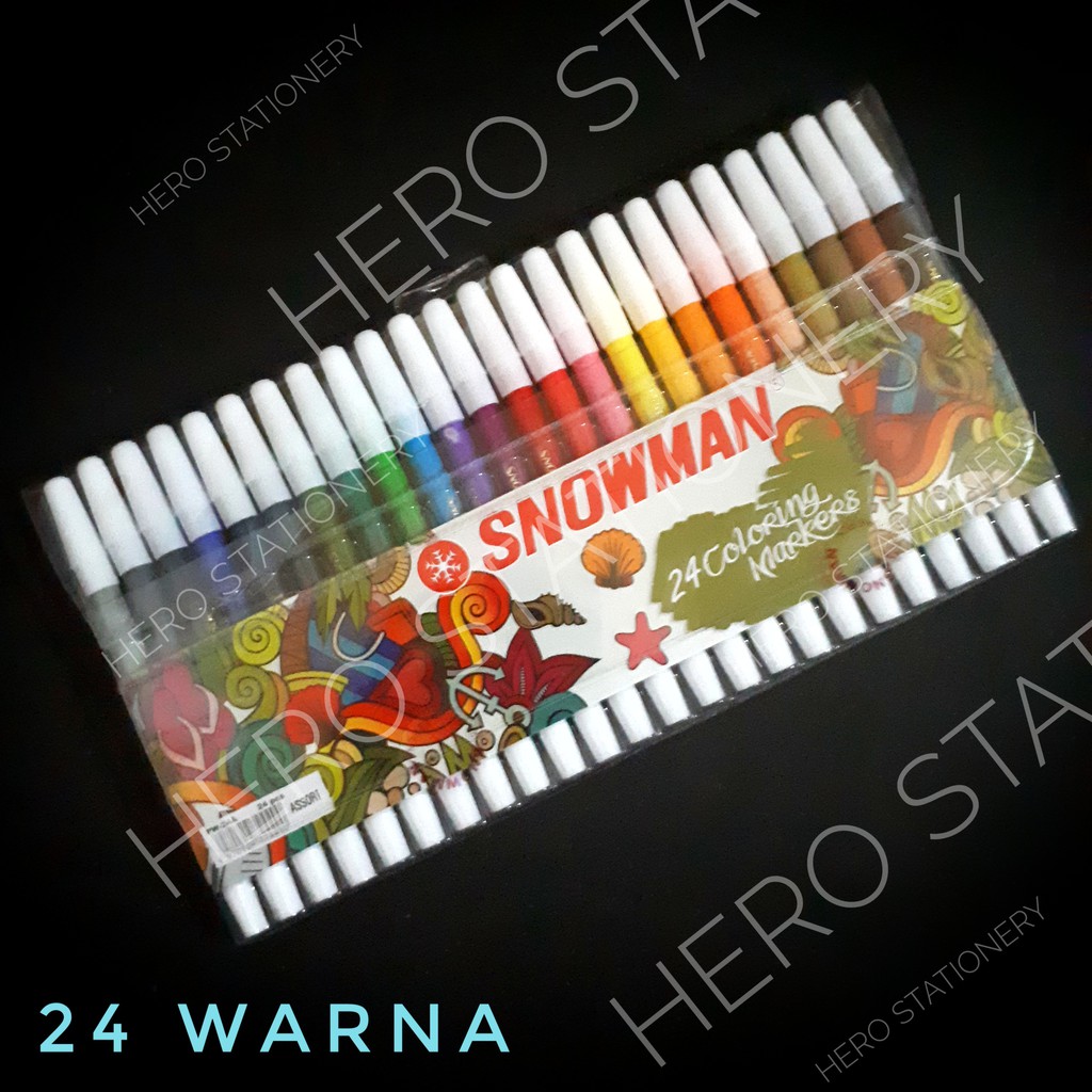 

Spidol snowman set 24 warna