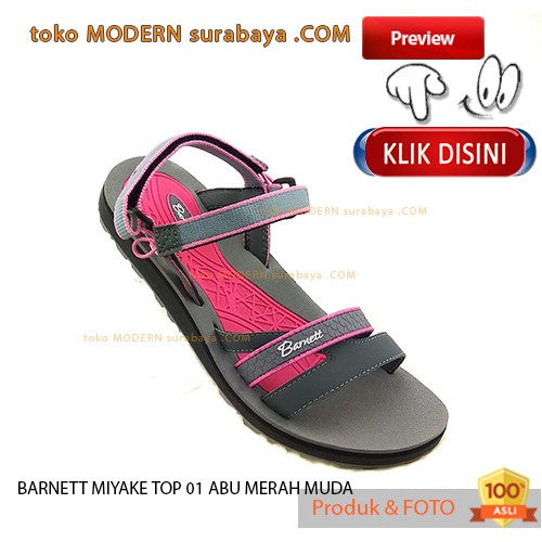 BARNETT MIYAKE TOP 01 ABU MERAH MUDA sendal gunung wanita outdoor casual flip flop