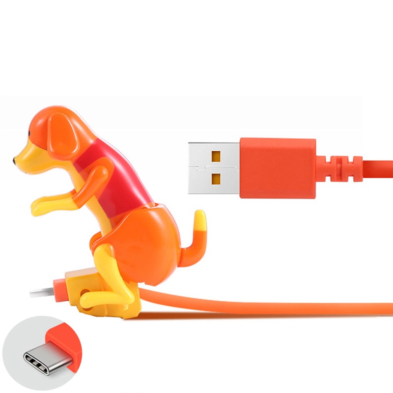 Vivi Kabel Charger Usb Tipe C Bentuk Anjing Dengan Saklar Sentuh Untuk Handphone / Tablet