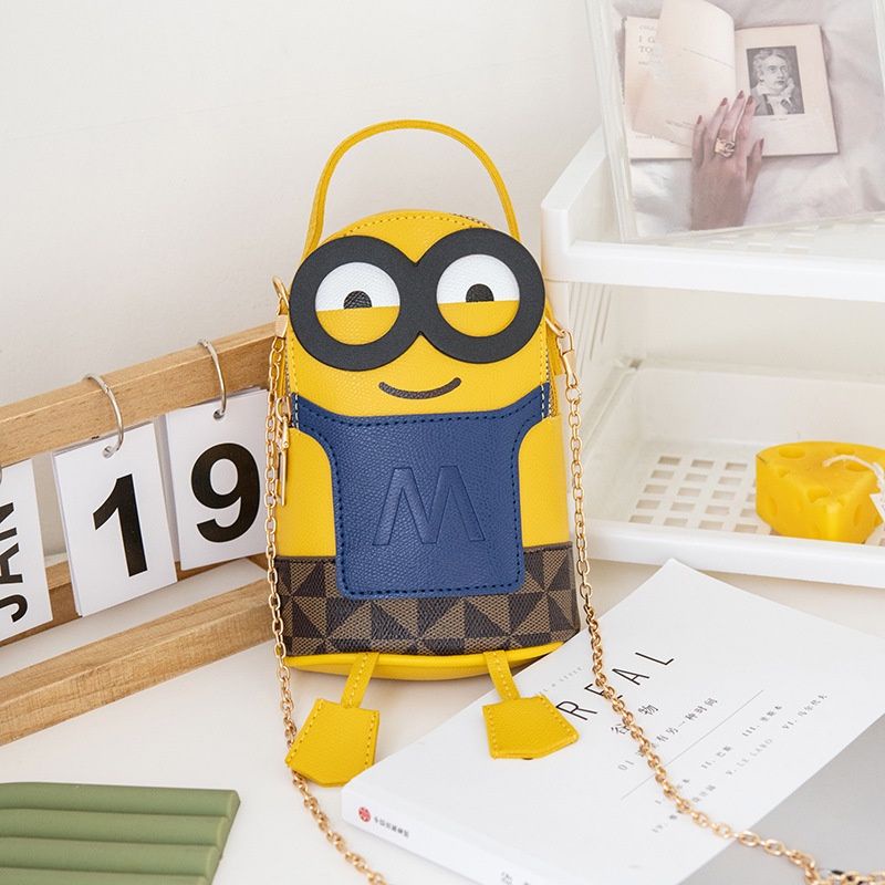 TAS SELEMPANG MINIONS/ TAS SELAMPANG MINIONS KUNCI LIPSTIK/ TAS SELEMPANG MINIONS CUTE