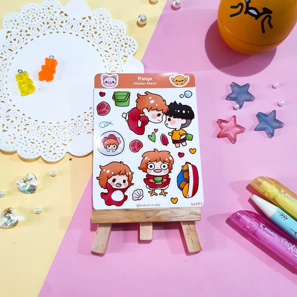 

Ponyo ♡ be002 ♡ Babek Studio Planner Deco Sticker Sheet