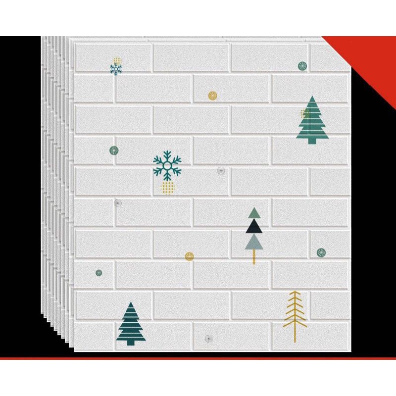 wallpaper 3d foam anak motif cristmas