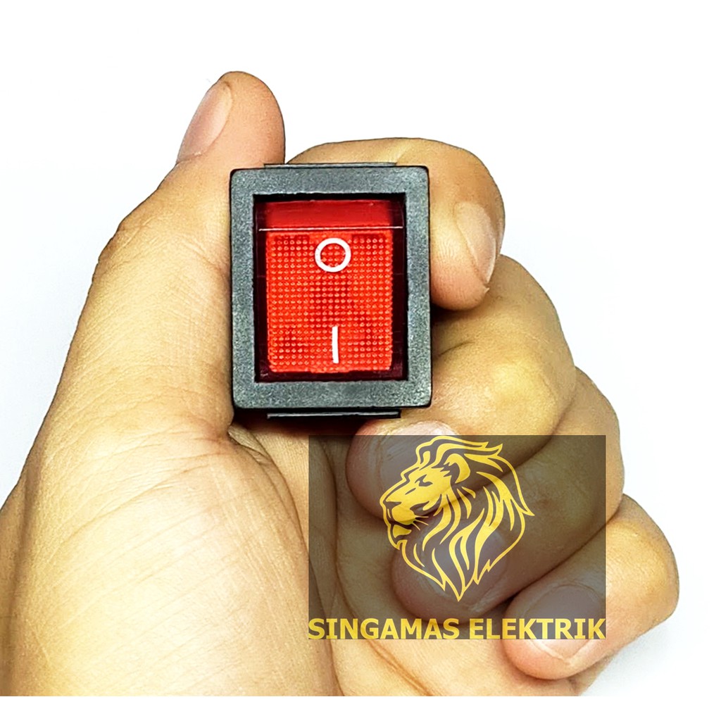 Jual Saklar Switch On Off kotak Besar 4 Kaki 4 pin Warna Merah Ada ...