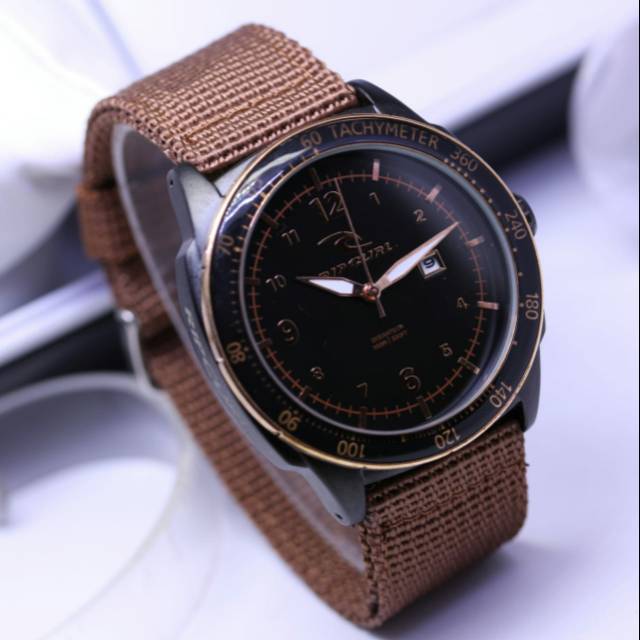 Jam tangan fashion pria ripcurl tali canvas