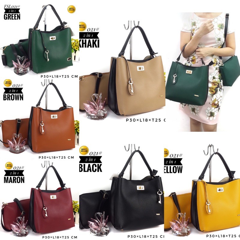 Tas batam  021 BUTTON tas bahu import premium murah