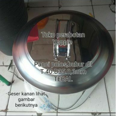 panci stainless 35cm - panci baso stainless - tong polos - panci soto bakso - panci bubur