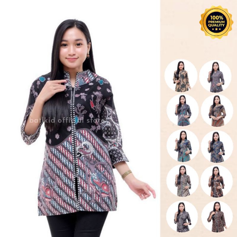 [ BISA COD ] Atasan Batik Dolby Dolbi Dobby Doby Tenun Sutra Tulis Halus Katun ATBM Baron Sarombit-1