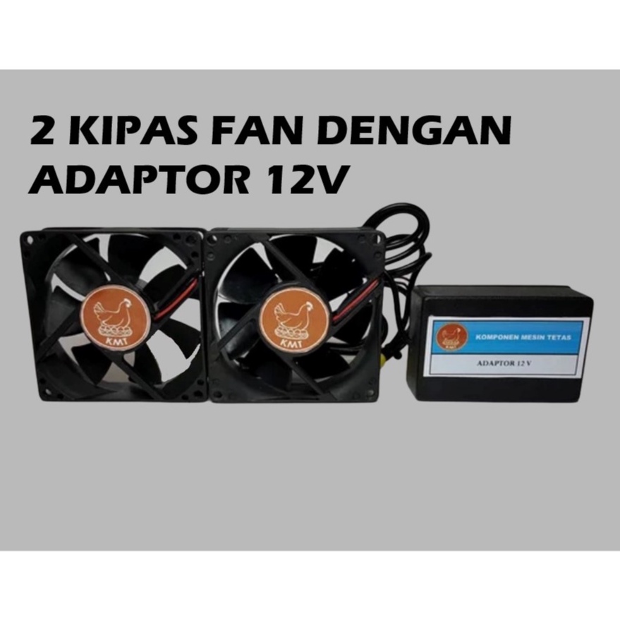 Fan Kipas Dc 8cm dengan Adaptor Mesin Tetas Telur