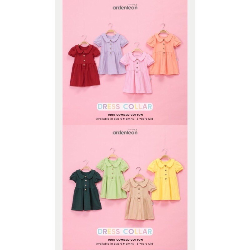 Arden Leon Dress Collar / Terusan Anak Perempuan Berkerah