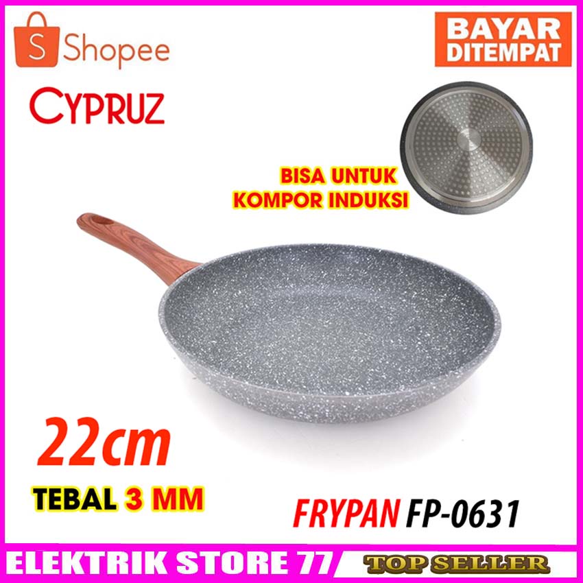 WAJAN  FRY PAN MARBLE GRANIT WAJAN PENGGORENGAN 22 CM mantap