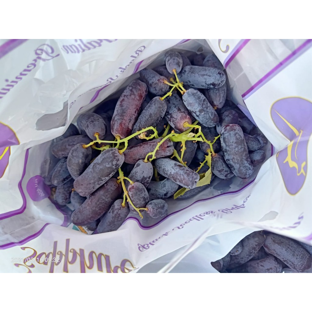 

FRESH ANGGUR SWEET SHAPPIRE MOONDROP AUSI 8,5KG LONJONG ISI 8 BAG ( PERDUS )